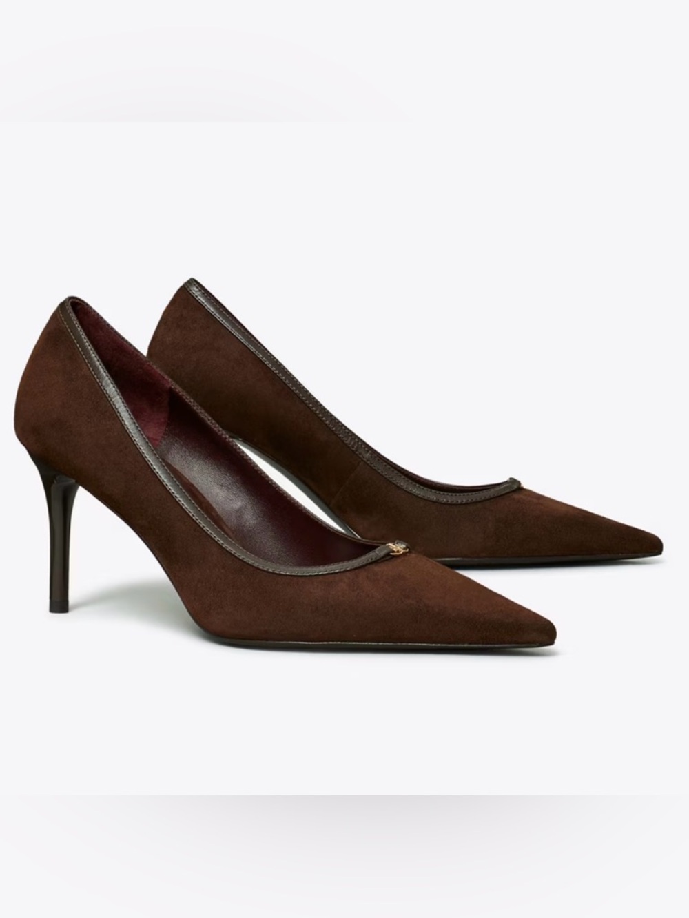 NEW Tory Burch Double T Buckle Pump in Dark Cocoa